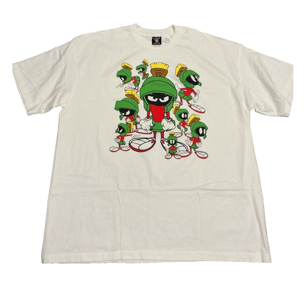 1995 Vintage Marvin the Martian Shirt Large Warner Bros Single Stitch